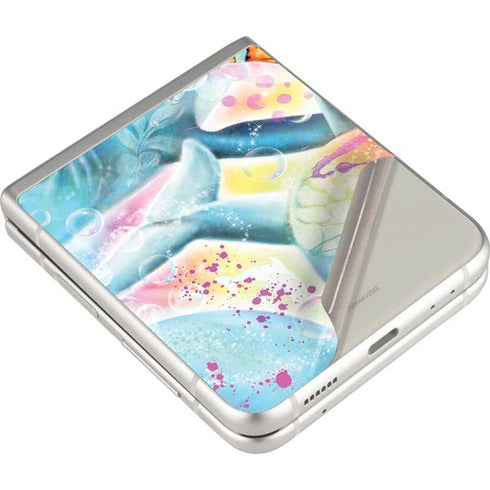 Pastel Dolphins by Sheena Pike Galaxy Z Flip4 5G Skin