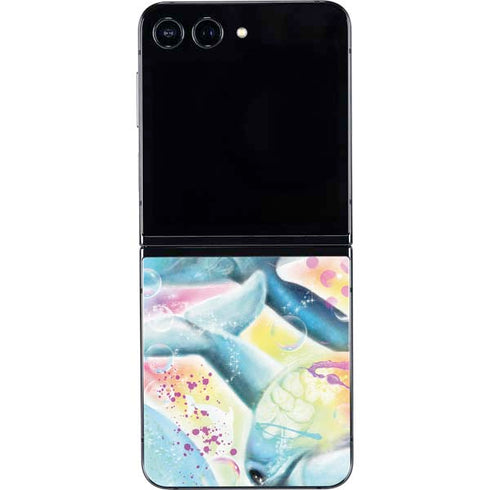 Pastel Dolphins by Sheena Pike Galaxy Z Flip5 5G Skin