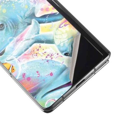 Pastel Dolphins by Sheena Pike Galaxy Z Fold2 5G Skin
