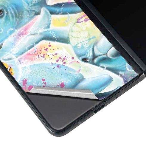Pastel Dolphins by Sheena Pike Galaxy Z Fold3 5G Skin