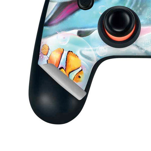 Pastel Dolphins by Sheena Pike Google Stadia Controller Skin