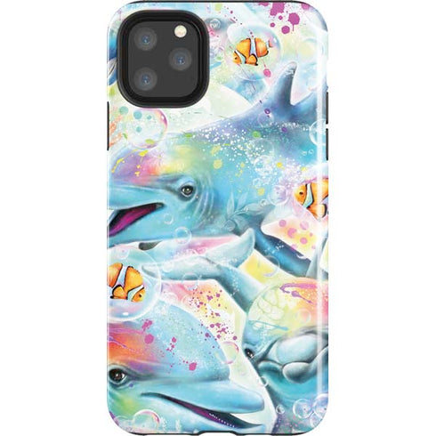 Pastel Dolphins by Sheena Pike iPhone 11 Pro Max Impact Case