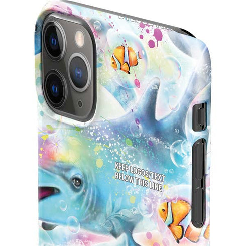Pastel Dolphins by Sheena Pike iPhone 11 Pro Max Lite Case