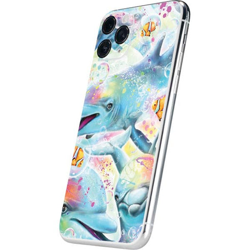 Pastel Dolphins by Sheena Pike iPhone 11 Pro Skin