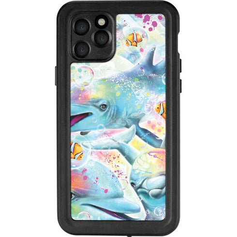 Pastel Dolphins by Sheena Pike iPhone 11 Pro Waterproof Case