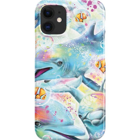 Pastel Dolphins by Sheena Pike iPhone 12 Mini Lite Case