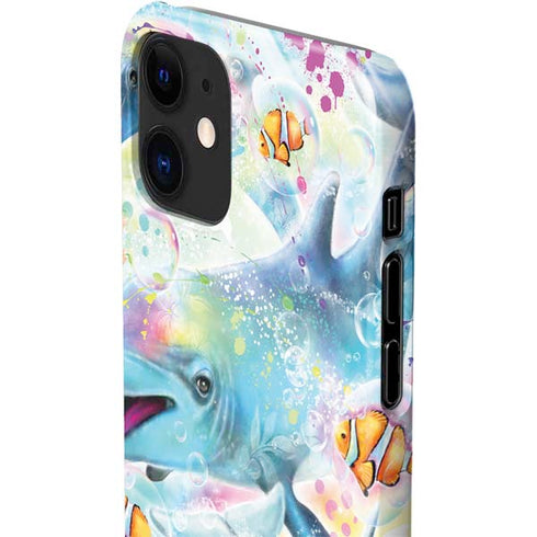 Pastel Dolphins by Sheena Pike iPhone 12 Mini Lite Case
