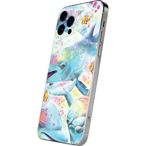 Pastel Dolphins by Sheena Pike iPhone 12 Pro Skin