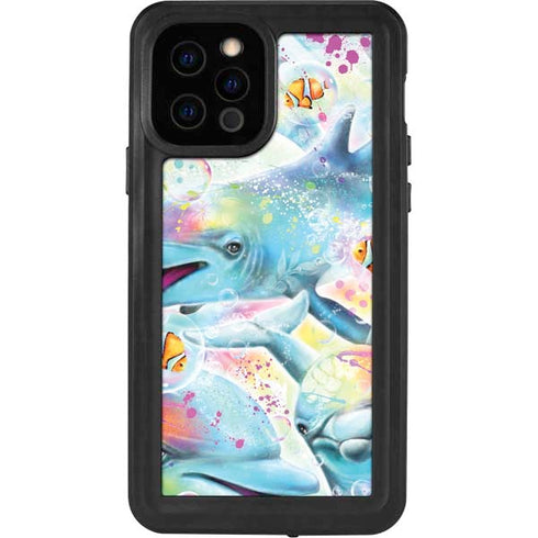 Pastel Dolphins by Sheena Pike iPhone 12 Pro Waterproof Case