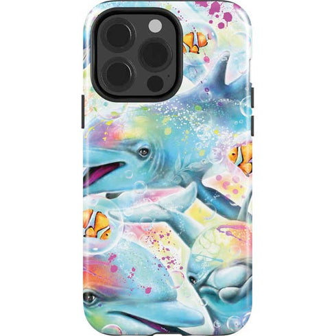 Pastel Dolphins by Sheena Pike iPhone 13 Pro Impact Case