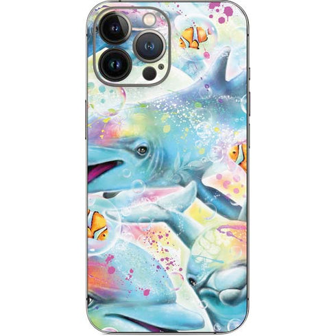 Pastel Dolphins by Sheena Pike iPhone 13 Pro Max Skin
