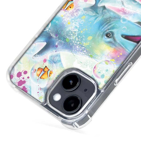 Pastel Dolphins by Sheena Pike iPhone 14 MagSafe Case