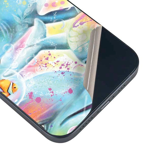 Pastel Dolphins by Sheena Pike iPhone 15 Plus Skin