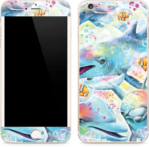 Pastel Dolphins by Sheena Pike iPhone 6/6s Plus Skin