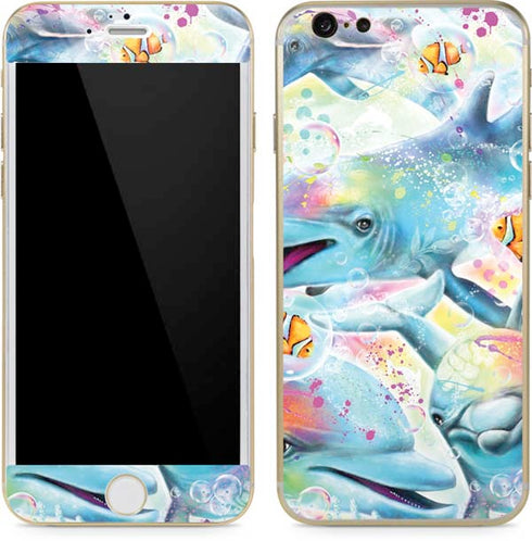 Pastel Dolphins by Sheena Pike iPhone 6/6s Skin