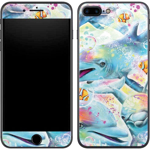 Pastel Dolphins by Sheena Pike iPhone 7 Plus Skin