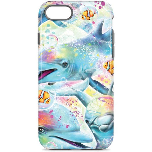 Pastel Dolphins by Sheena Pike iPhone 8 Pro Case