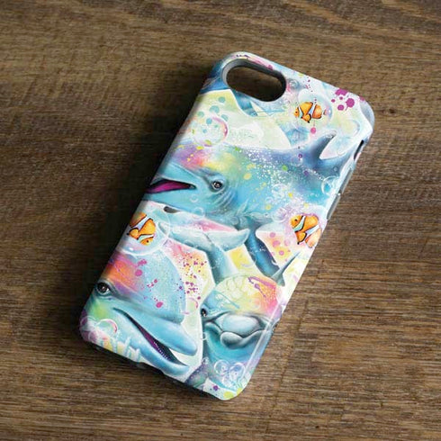 Pastel Dolphins by Sheena Pike iPhone 8 Pro Case