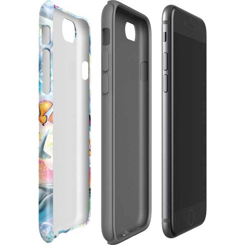 Pastel Dolphins by Sheena Pike iPhone SE (2nd & 3rd Gen) Pro Case