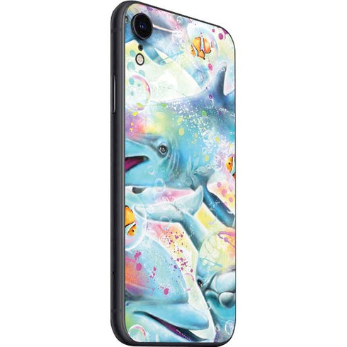 Pastel Dolphins by Sheena Pike iPhone SE (2nd & 3rd Gen) Skin