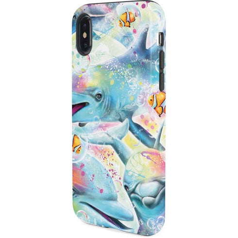 Pastel Dolphins by Sheena Pike iPhone X Pro Case