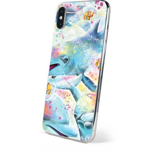 Pastel Dolphins by Sheena Pike iPhone XS Skin