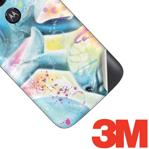 Pastel Dolphins by Sheena Pike Moto E5 Play Skin