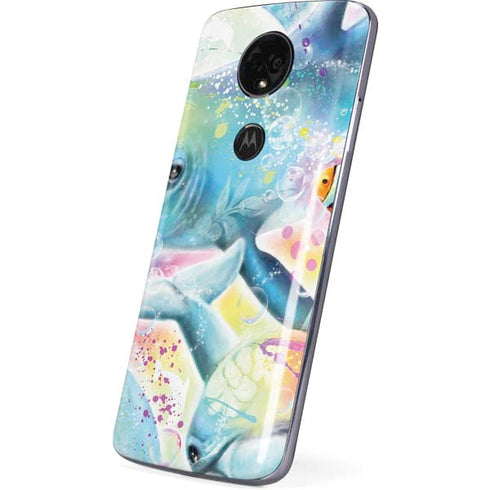 Pastel Dolphins by Sheena Pike Moto E5 Plus Skin