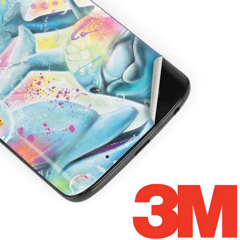 Pastel Dolphins by Sheena Pike Moto G6 Skin