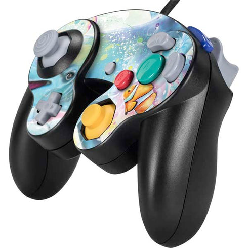 Pastel Dolphins by Sheena Pike Nintendo GameCube Controller Skin