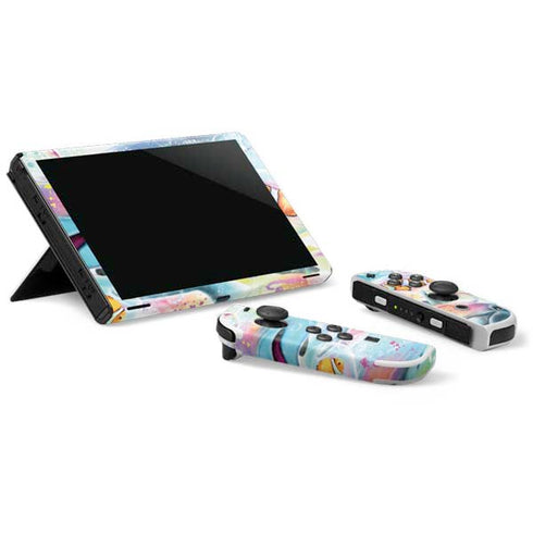 Pastel Dolphins by Sheena Pike Nintendo Switch OLED (2021) Skin