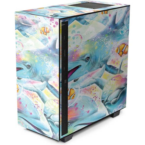 Pastel Dolphins by Sheena Pike NZXT H510 Compact ATX Mid-Tower Case Skin