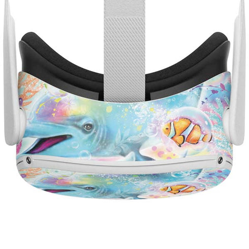Pastel Dolphins by Sheena Pike Oculus Quest 2 Skin