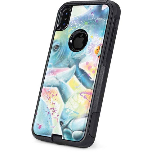Pastel Dolphins by Sheena Pike Otterbox Commuter iPhone Skin