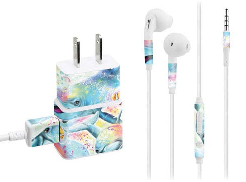 Pastel Dolphins by Sheena Pike Phone Charger Skin