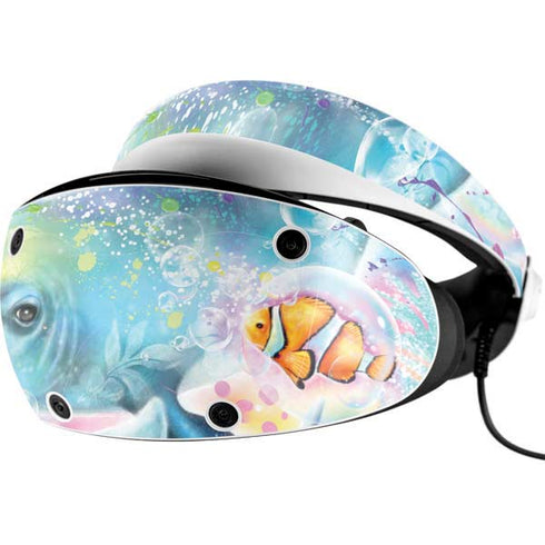 Pastel Dolphins by Sheena Pike PlayStation VR2 Skin