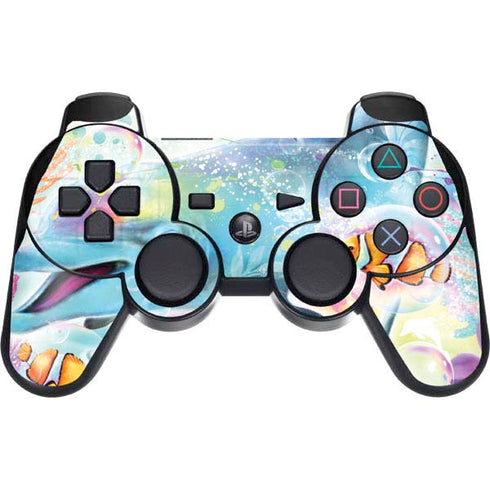 Pastel Dolphins by Sheena Pike PS3 Dual Shock wireless controller Skin