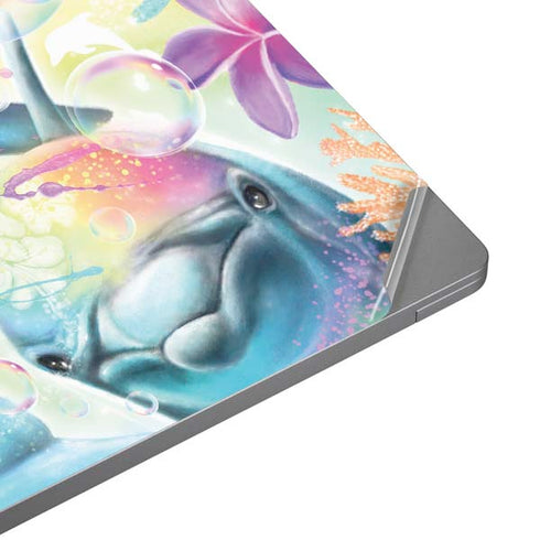 Pastel Dolphins by Sheena Pike Universal Laptop 15in (12.2 x 8.8in) Skin