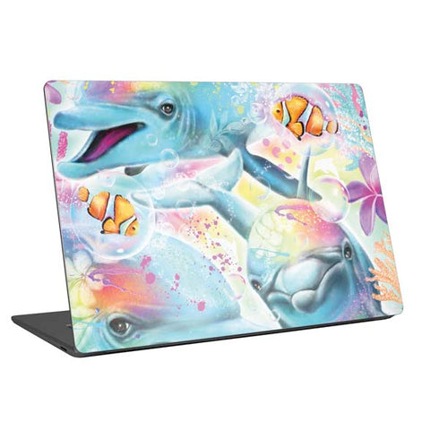 Pastel Dolphins by Sheena Pike Universal Laptop 18in (14.6 x 10.6in) Skin