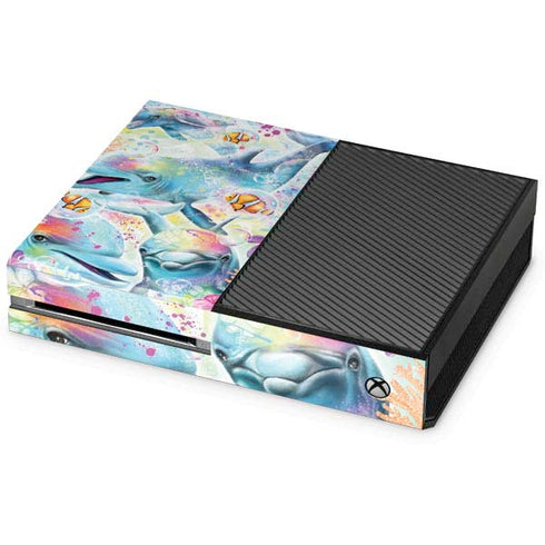Pastel Dolphins by Sheena Pike Xbox One Console Skin