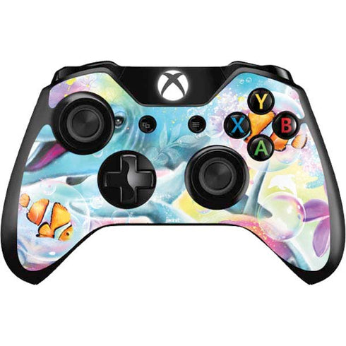 Pastel Dolphins by Sheena Pike Xbox One Controller Skin
