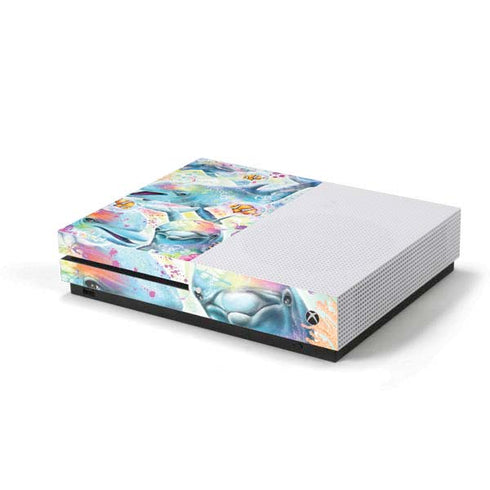 Pastel Dolphins by Sheena Pike Xbox One S Console Skin