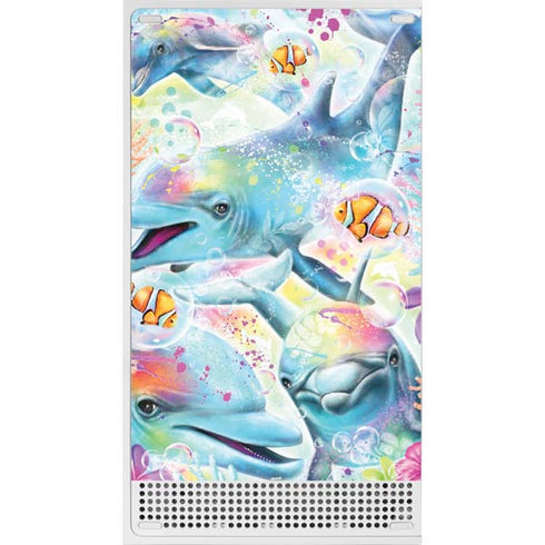 Pastel Dolphins by Sheena Pike Xbox Series S Console Skin