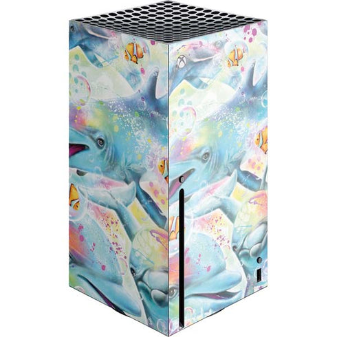 Pastel Dolphins by Sheena Pike Xbox Series X Console Skin