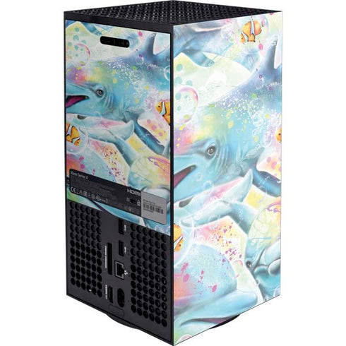 Pastel Dolphins by Sheena Pike Xbox Series X Console Skin