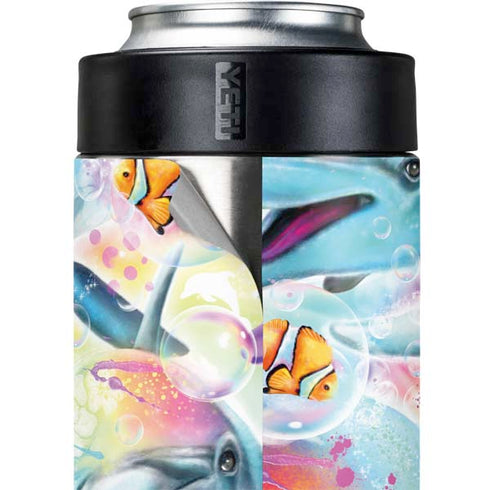 Pastel Dolphins by Sheena Pike Yeti Colster Can Insulator Skin