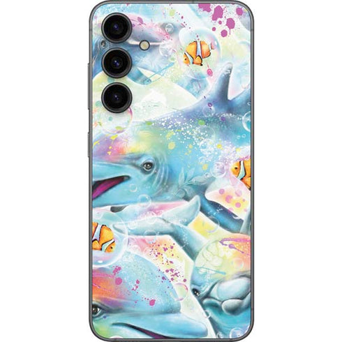 Pastel Dolphins by Sheena Pike Galaxy S23 FE Skin