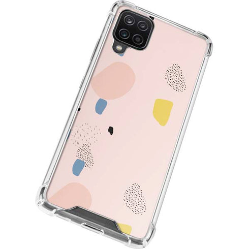 Pastel Polka Dot Galaxy A12 Clear Case