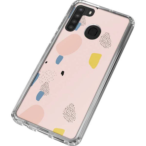 Pastel Polka Dot Galaxy A21 Clear Case
