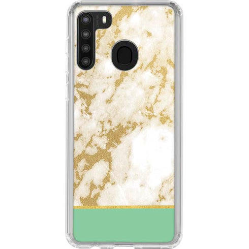 Pastel Marble Galaxy A21 Clear Case